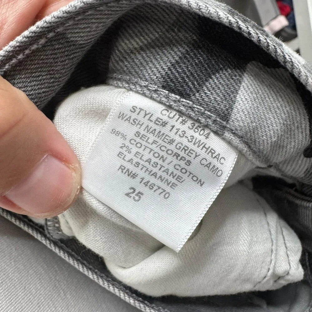 RE/DONE originals gray camo high rise ankle jeans size 25 - Picture 7 of 7